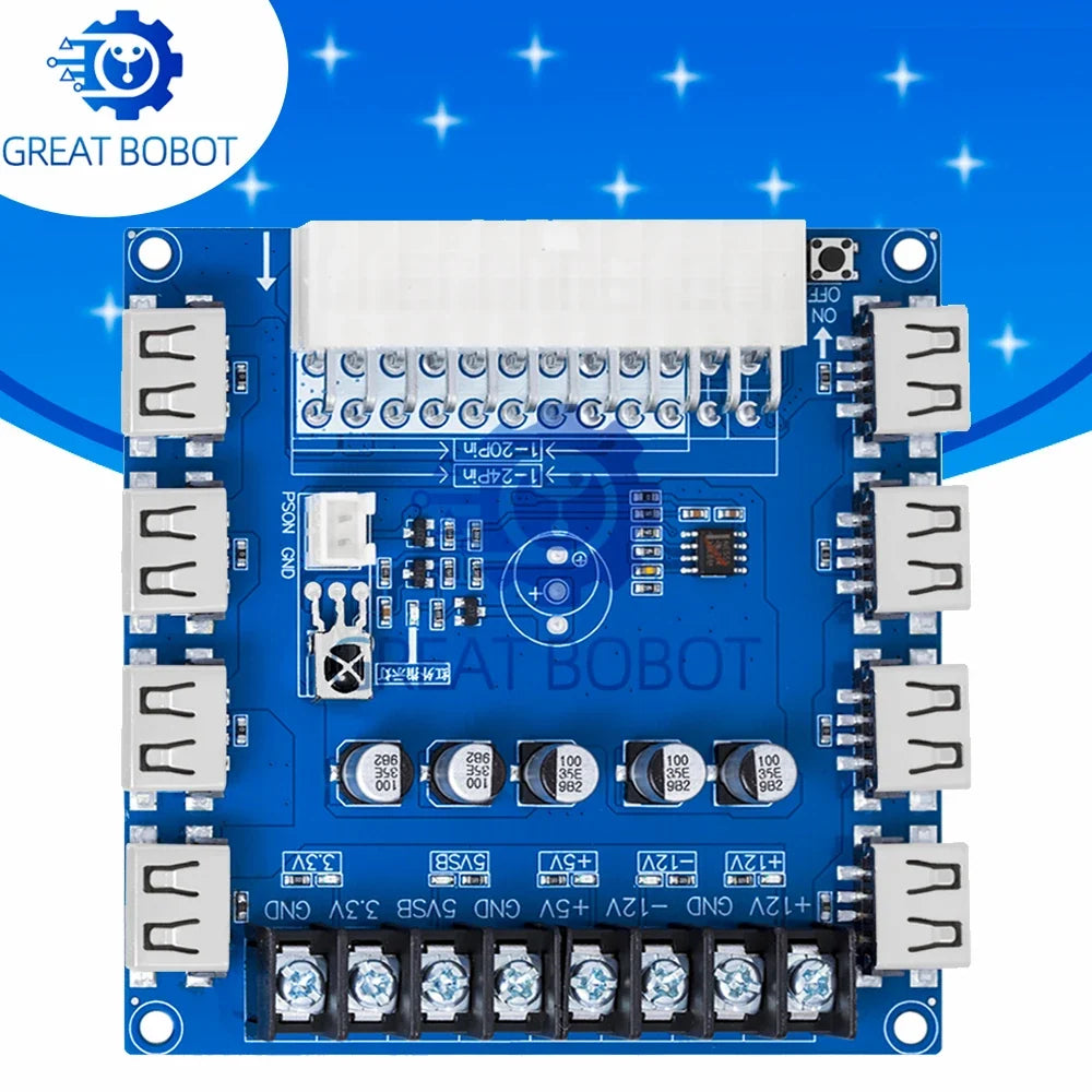 ATX Adapter Board Desktop PSU Power Module with USB Charging