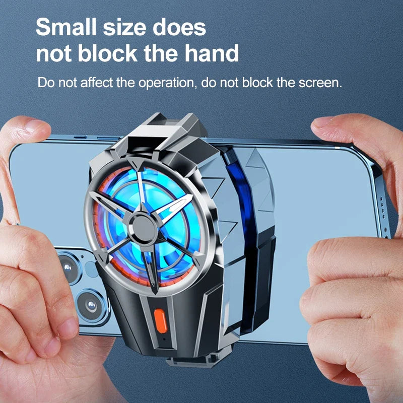 Mobile Phone Cooler Gaming Rechargeable Portable Fan Games Black