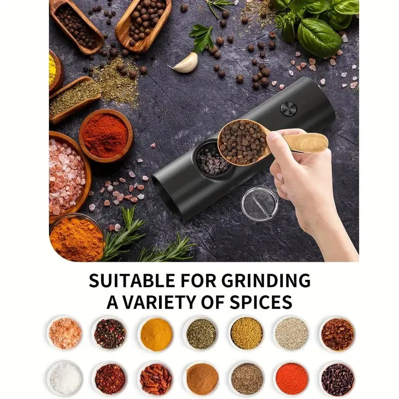 Rechargeable Electric Salt & Pepper Grinder | Top-Fill