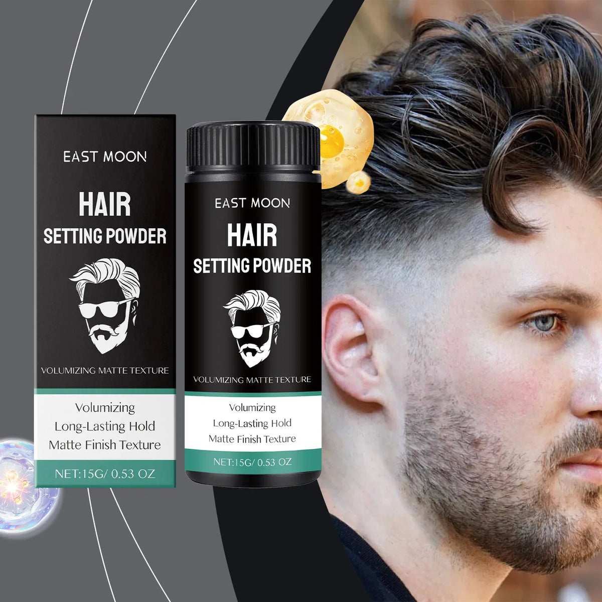 East Moon Matte Hair Styling Powder – Volume & Texture for Men