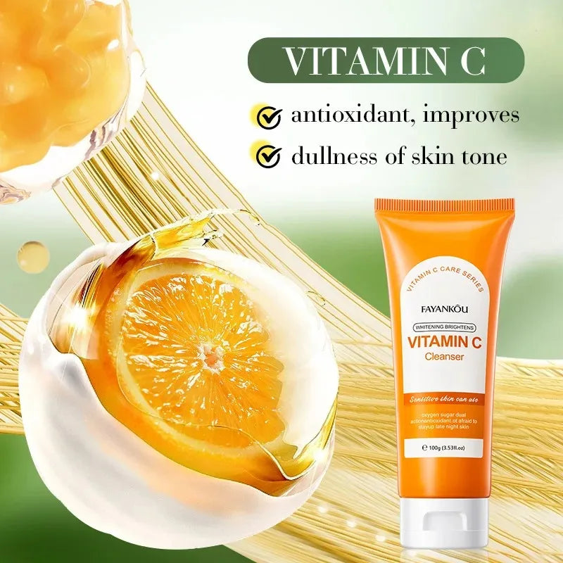 REAROYA Vitamin C Foam Face Wash – Brightening Cleanser 100g
