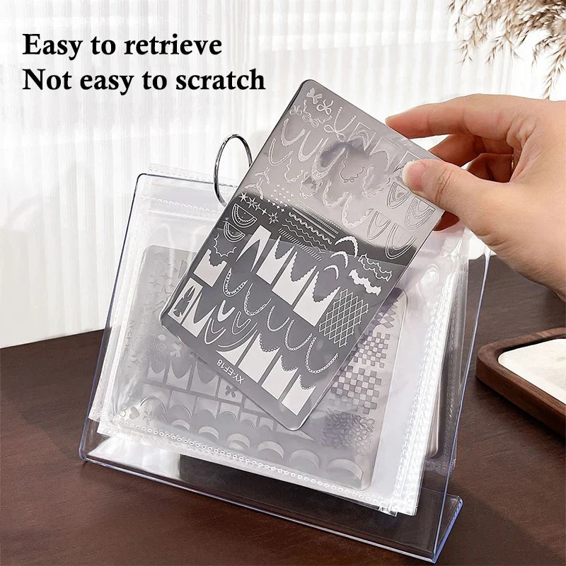 Nail Art Stamping Plate Holder & Display Stand – 34 Plates