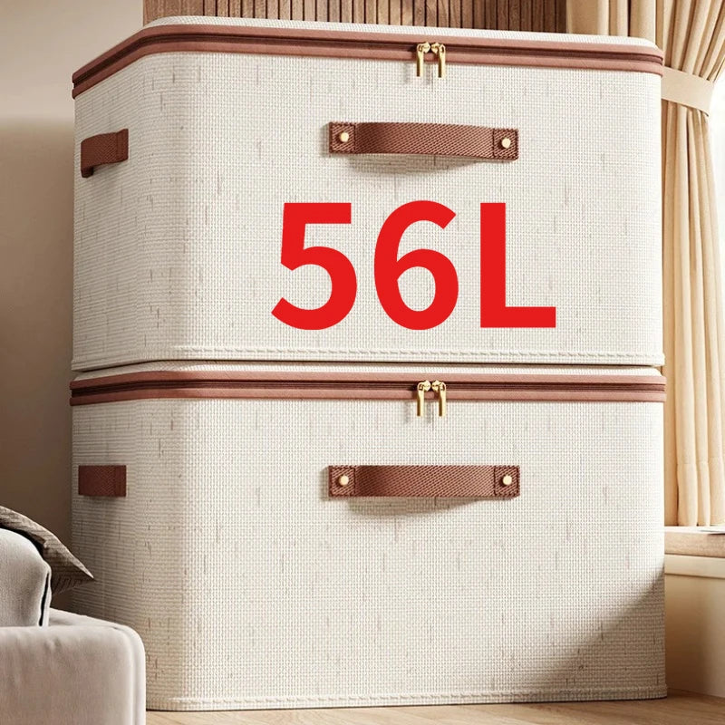 Large Foldable Zippered Storage Box with Lid | Clothing & Home