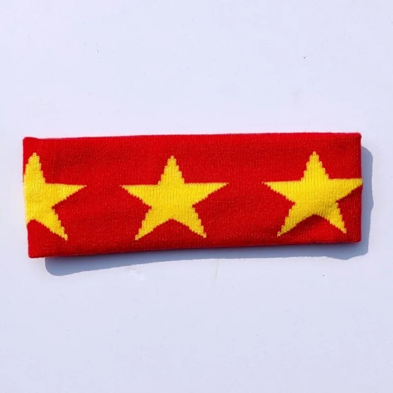 Women's No-Slip Star Print Headbands – Yoga & Workout Hair Wraps