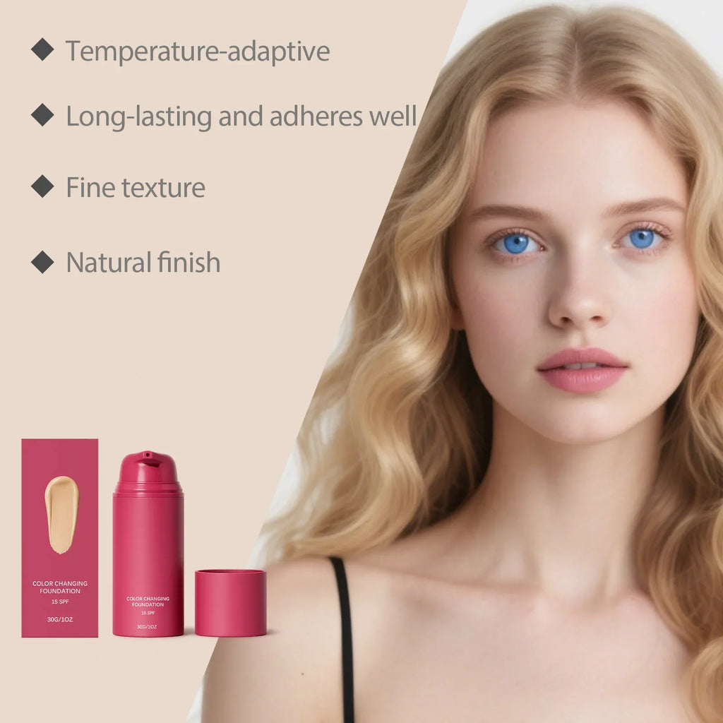Color Changing Foundation – Tone Adapting, Waterproof & Lightweight 30g
