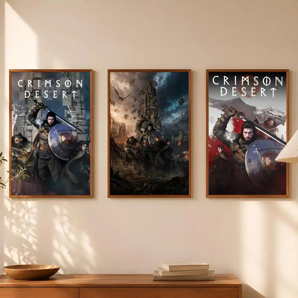 Crimson Desert Game Poster – Self-Stick HD PVC Wall Art