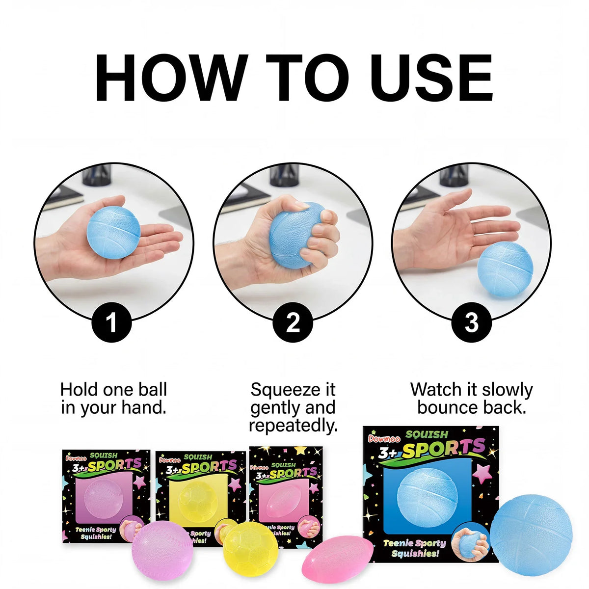 Slow Rising Squishy Squeeze Ball | Sensory Fidget Desk Toy