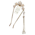 Pearl Fringe U-Shaped Hairpin | Elegant Imitation Pearl Hair Clip