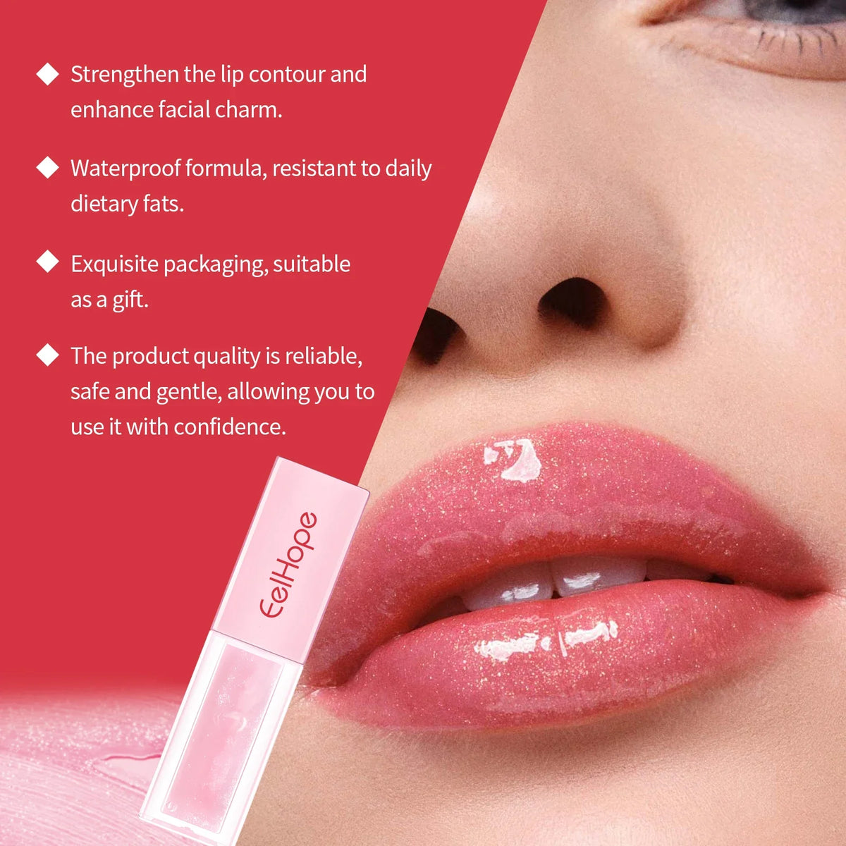 Eelhope Tinted Lip Oil – High-Shine, Hydrating & Non-Sticky