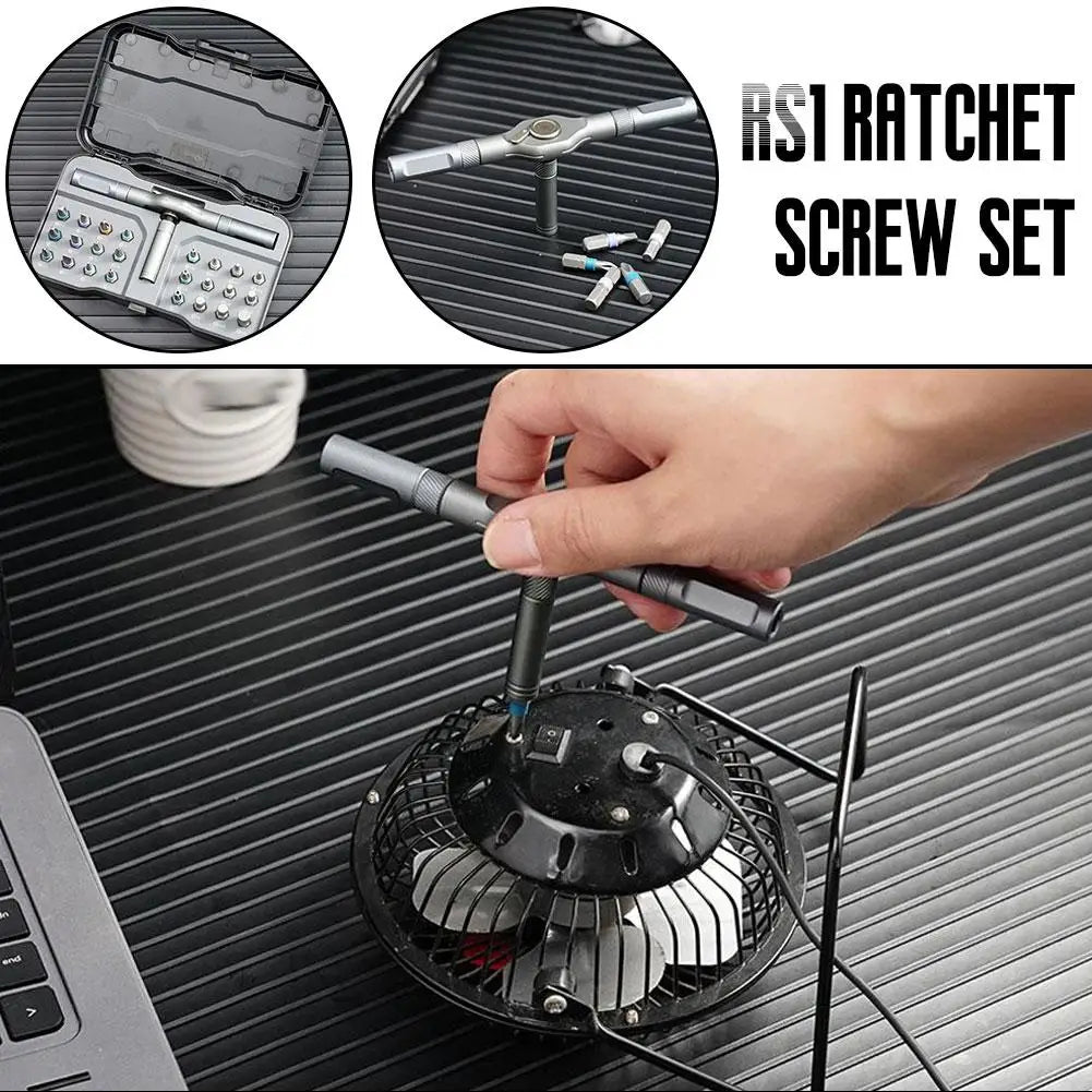 24-in-1 Magnetic Ratchet Screwdriver Set | DIY Home Repair Kit