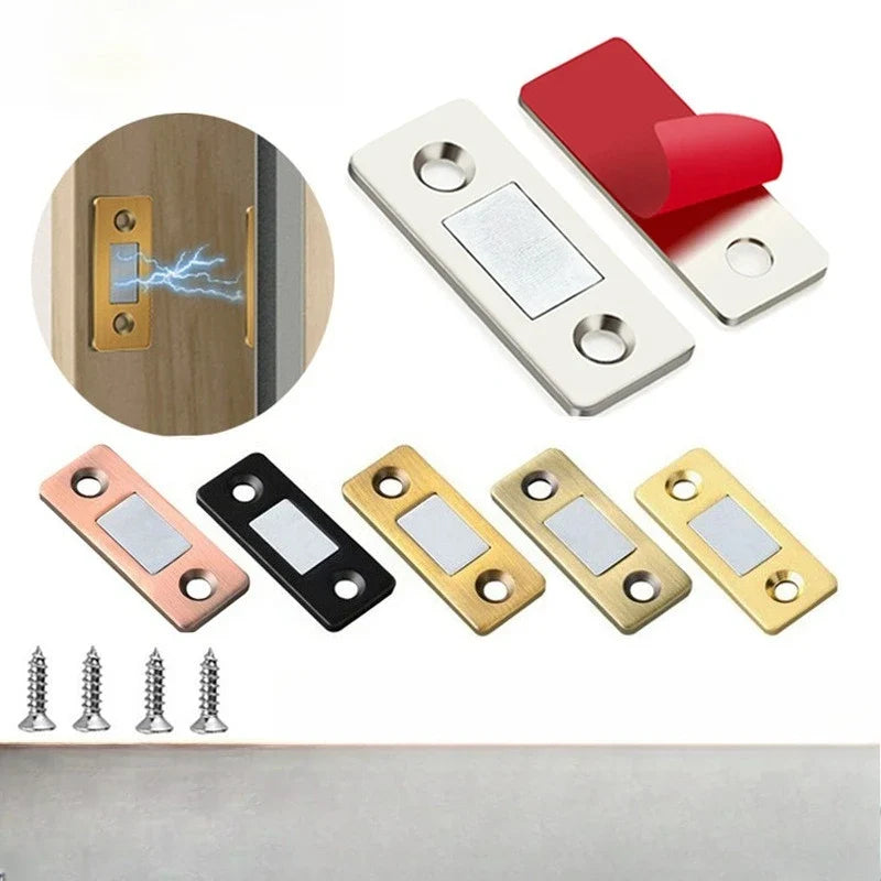 Magnetic Cabinet Catch L-Shaped Punch-Free Invisible Door Closer