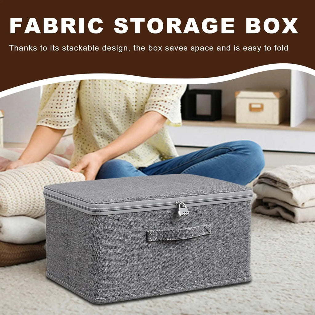 Large Storage Box Lock Stackable Container Secure Handle Locking