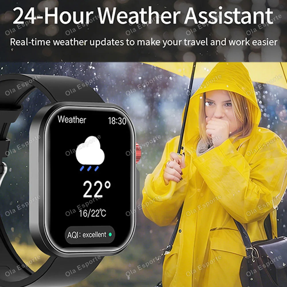LED Flashlight Smartwatch – Bluetooth Call & Fitness Tracker HW12