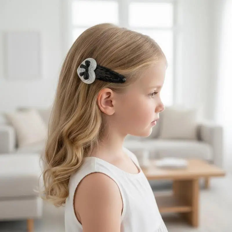 Bowknot Heart BB Hair Clips Non-Slip Cute Set of 2/6 Pcs