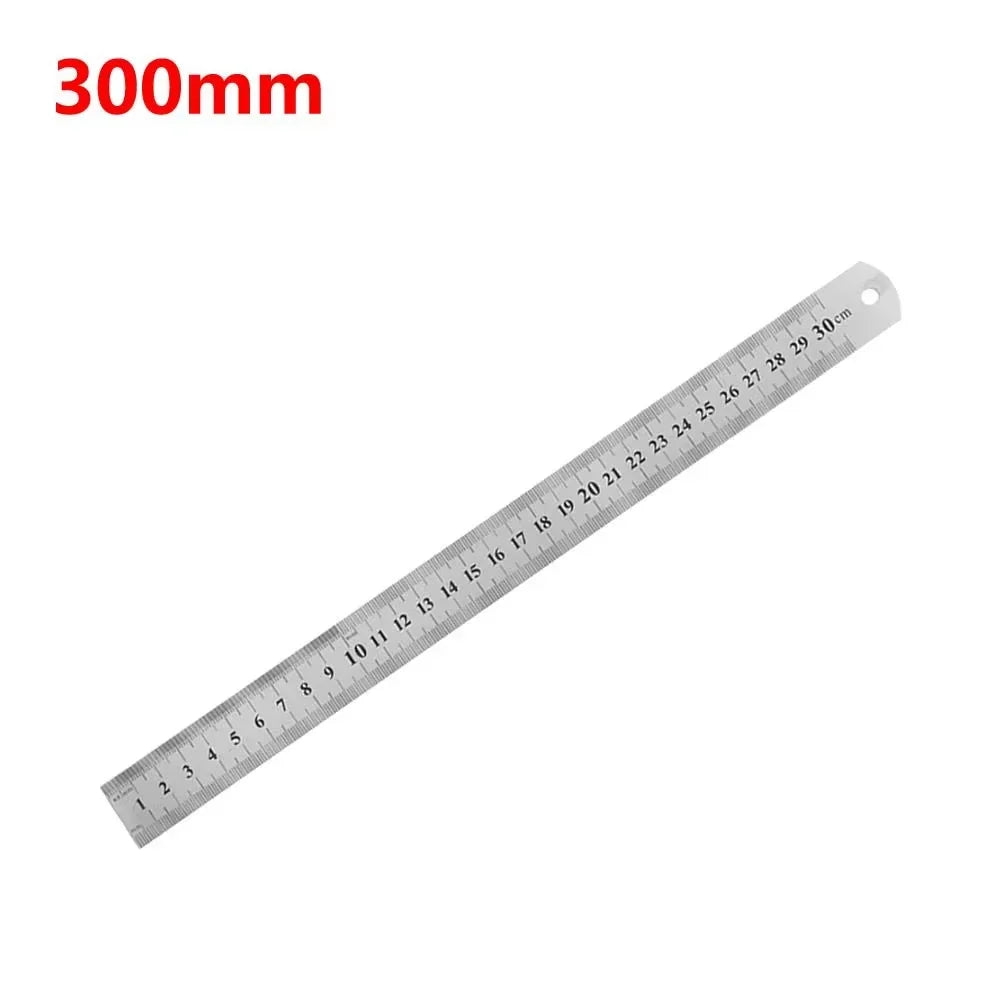 Stainless Steel Double-Sided Precision Straight Ruler – Metric