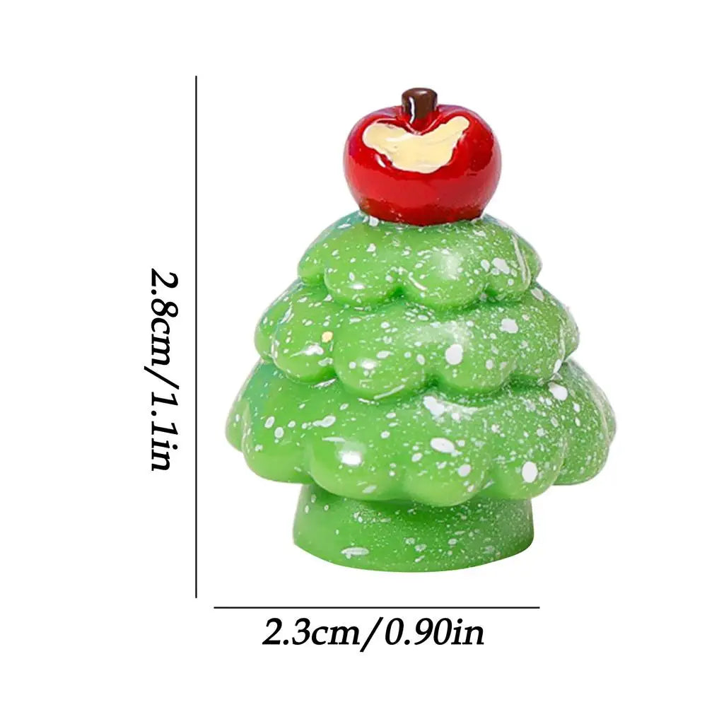 Mini Resin Christmas Tree Figurine | Tabletop Shelf Ornament