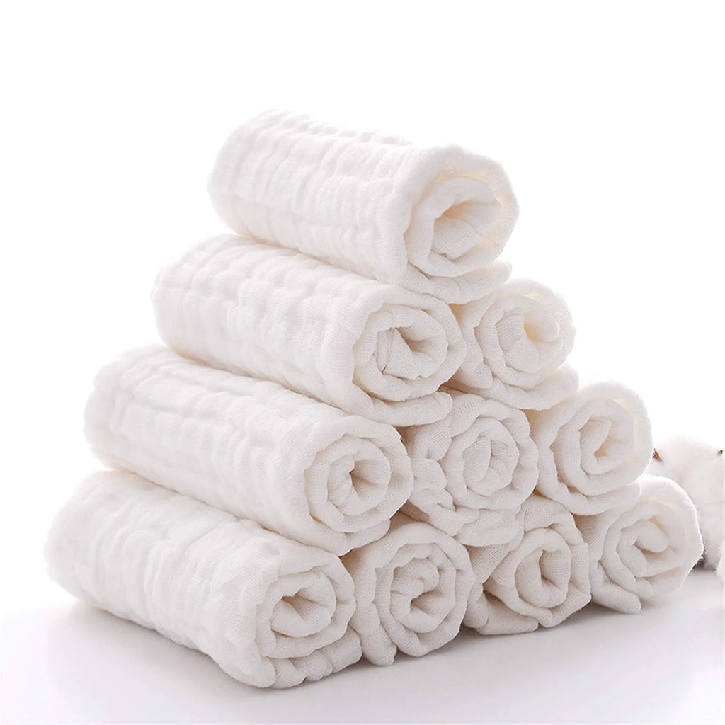 Baby Muslin Washcloths 6-Layer Cotton | Soft Newborn Face Towel 2pk