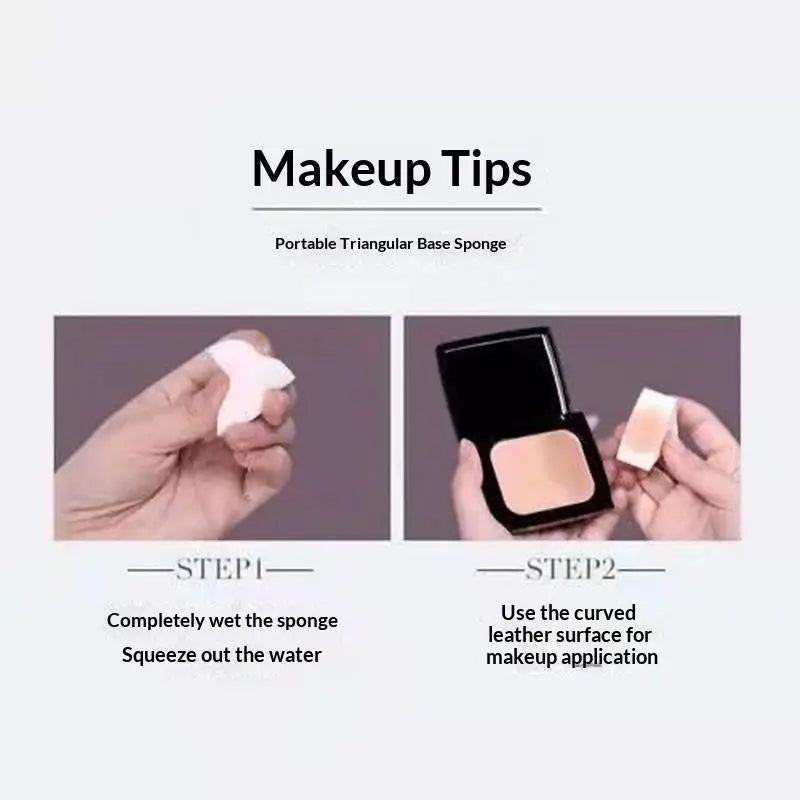 Triangle Makeup Sponge Fan Puff | Wet & Dry | 1–30 Pack