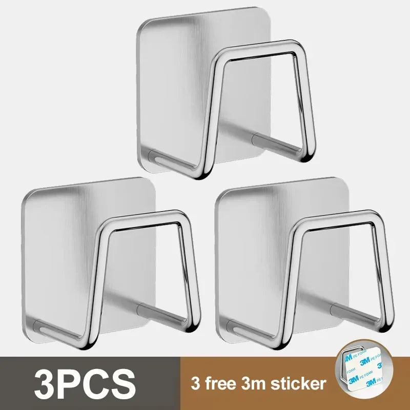 1 2 3 4 Stainless Steel Hanging Hook Storage Rack Sink Sponges Drain