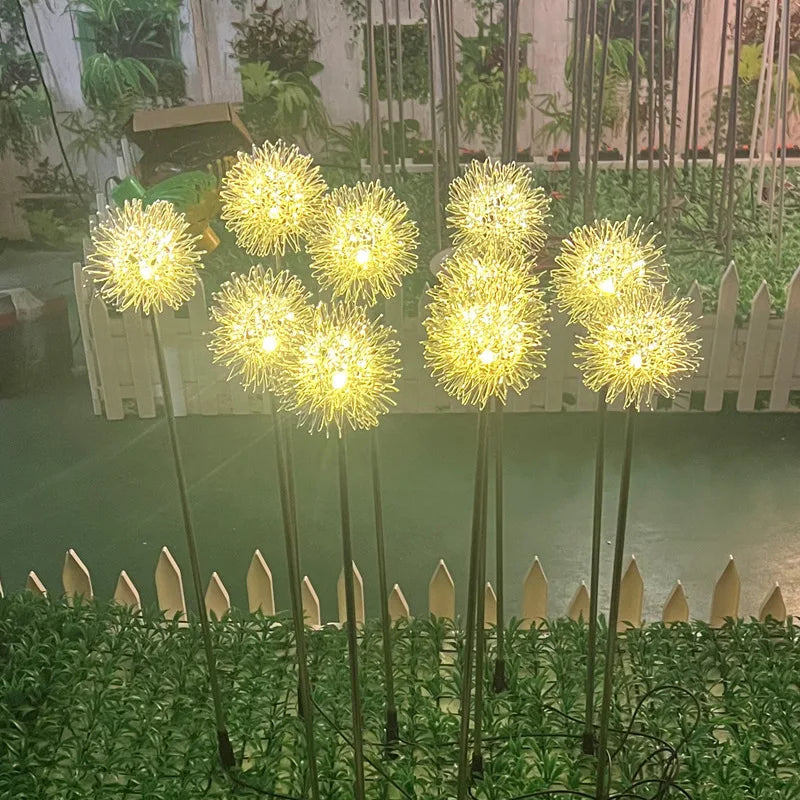 LED Dandelion Lamp Aluminum Wire Ball Outdoor Waterproof Luminous