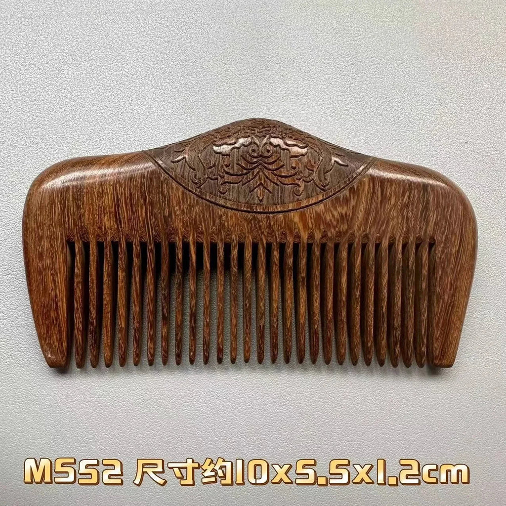 Sandalwood Pocket Wood Comb – Dual-Tooth Beard & Hair Comb