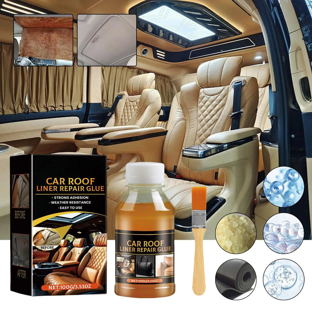 Car Headliner Repair Glue – Fabric, Leather & Roof Liner Fix