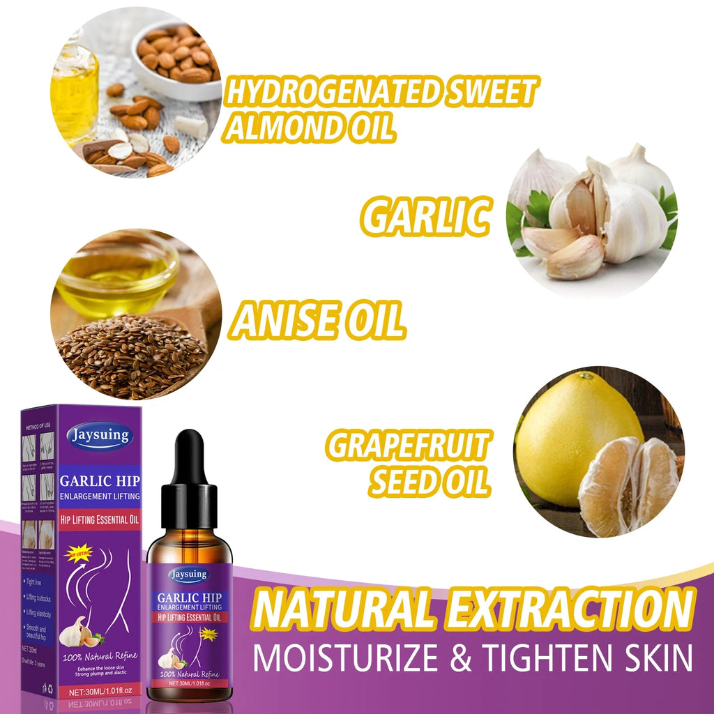 Hip Lifting Garlic Massage Oil – Firms, Tones & Hydrates