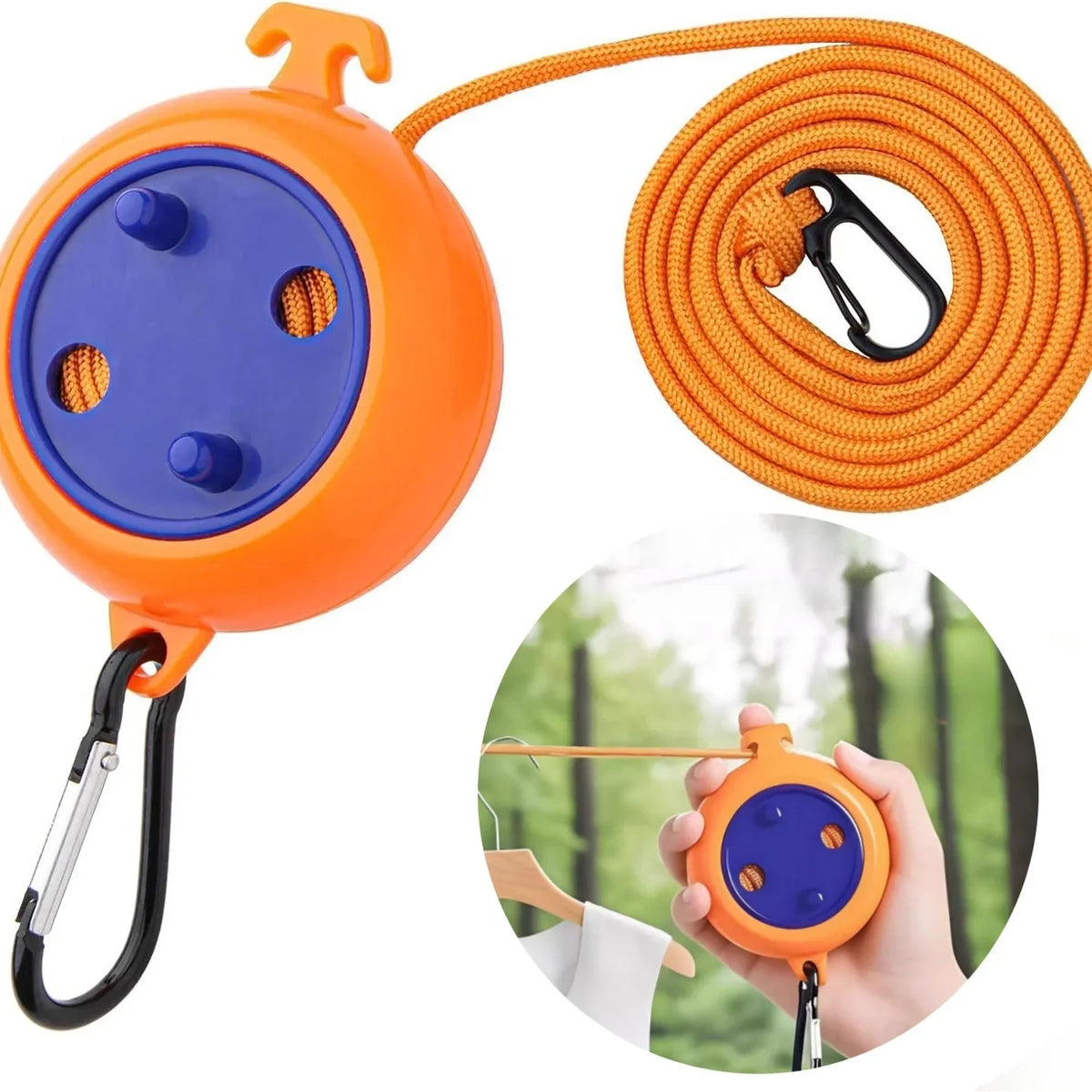 10M Telescopic Travel Laundry Line Windproof Non Slip Outdoor Hanging