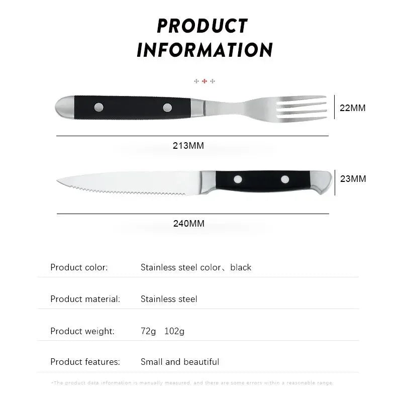Classic Stainless Steel Steak Knife Set – Polished Handles