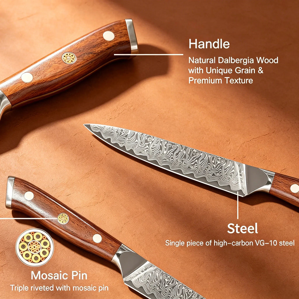 Damascus Steel Cleaver Knife – Forged Kitchen Utility Blade