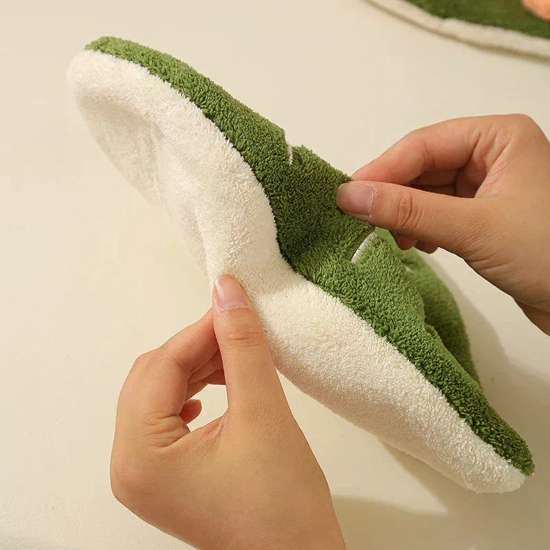 Leaf-Shape Double-Layer Hand Towel | Fast-Dry Coral Fleece