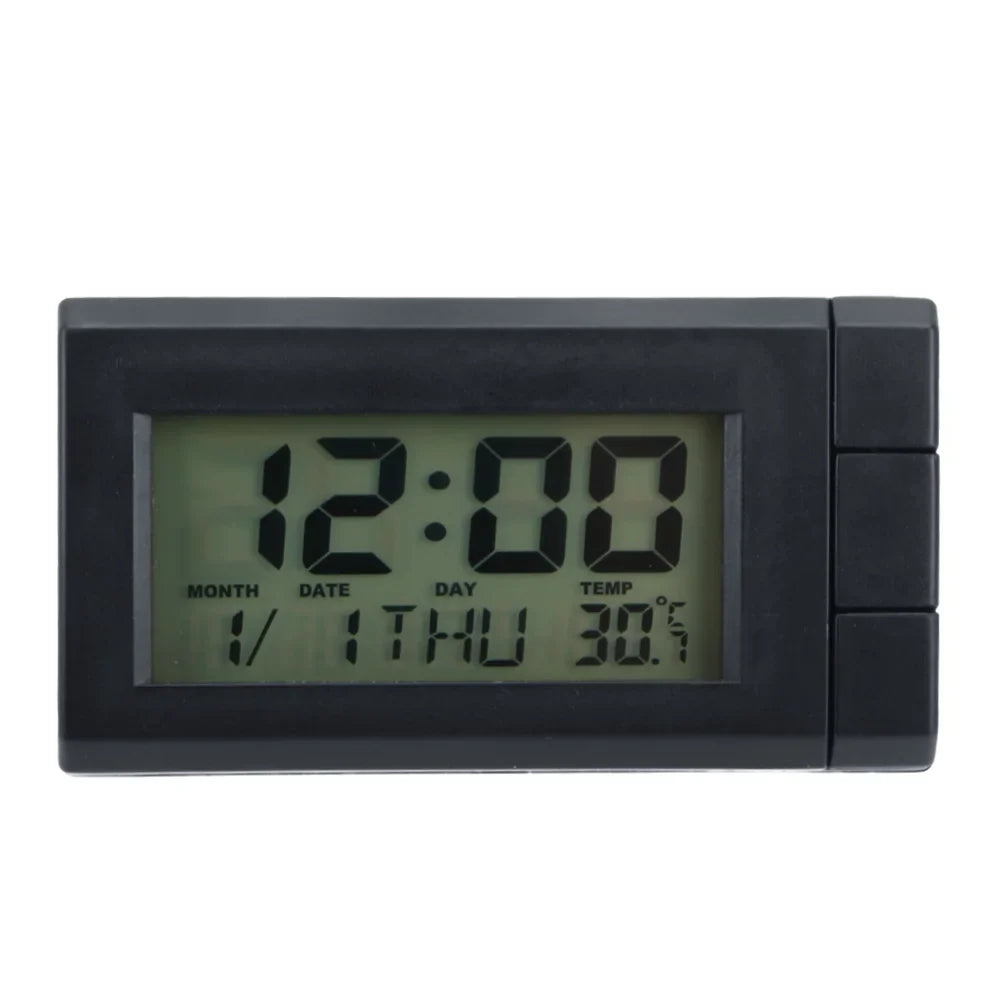 Car LCD Digital Clock – Dashboard Temperature & Date Display