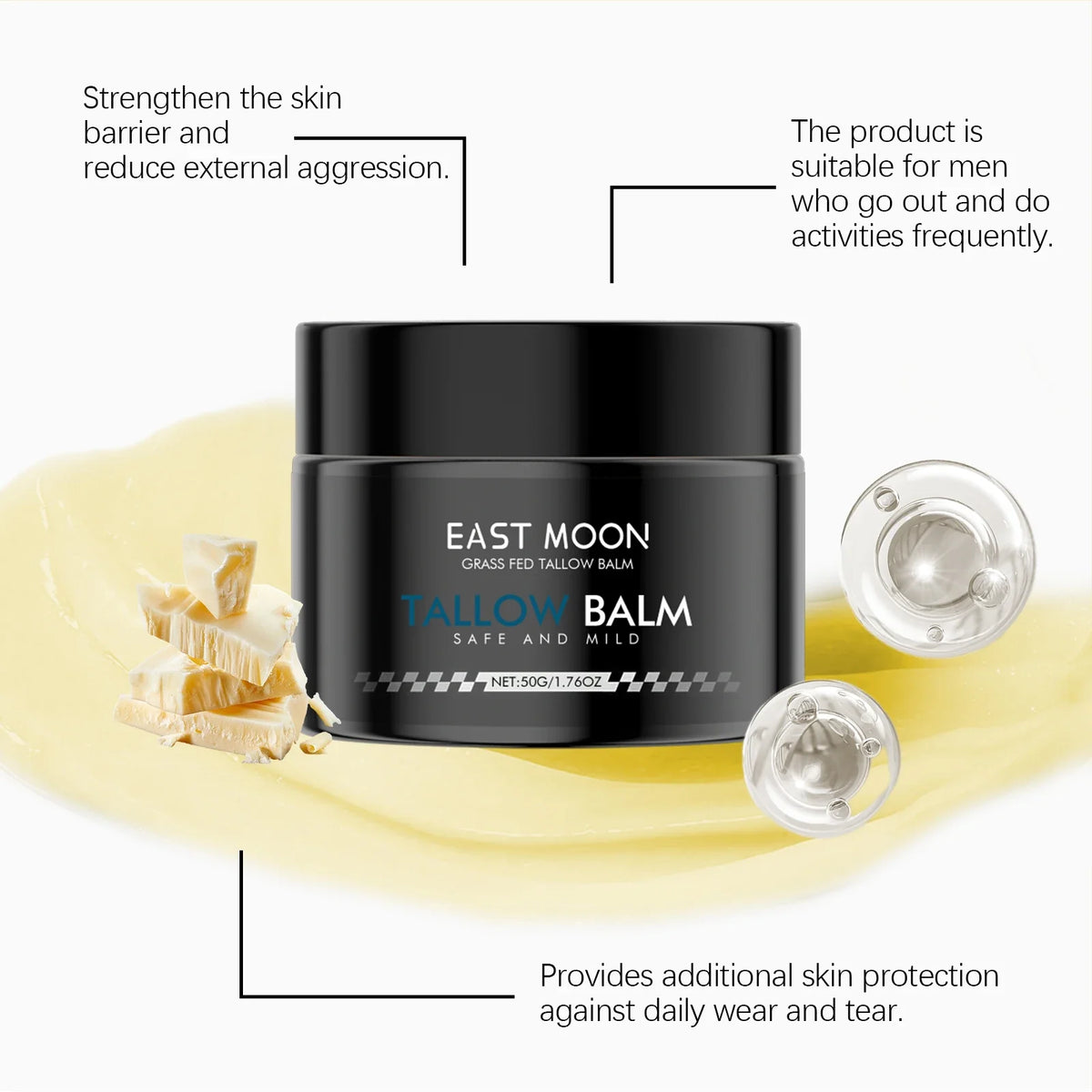 Men's Tallow Balm Firming Fade Fine Lines Anti Wrinkle Moisturizing