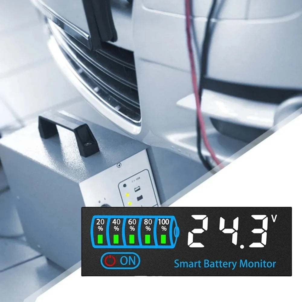 DC 7-55V LED Battery Charge Indicator Panel | 12V–48V