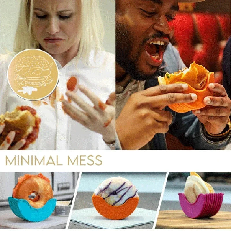 Silicone Burger Holder – Adjustable, Non-Stick & Reusable