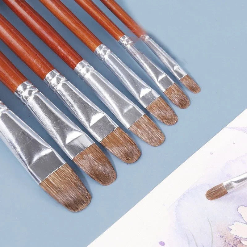 12-Piece Round Tip Paint Brush Set – Acrylic, Oil & Watercolor