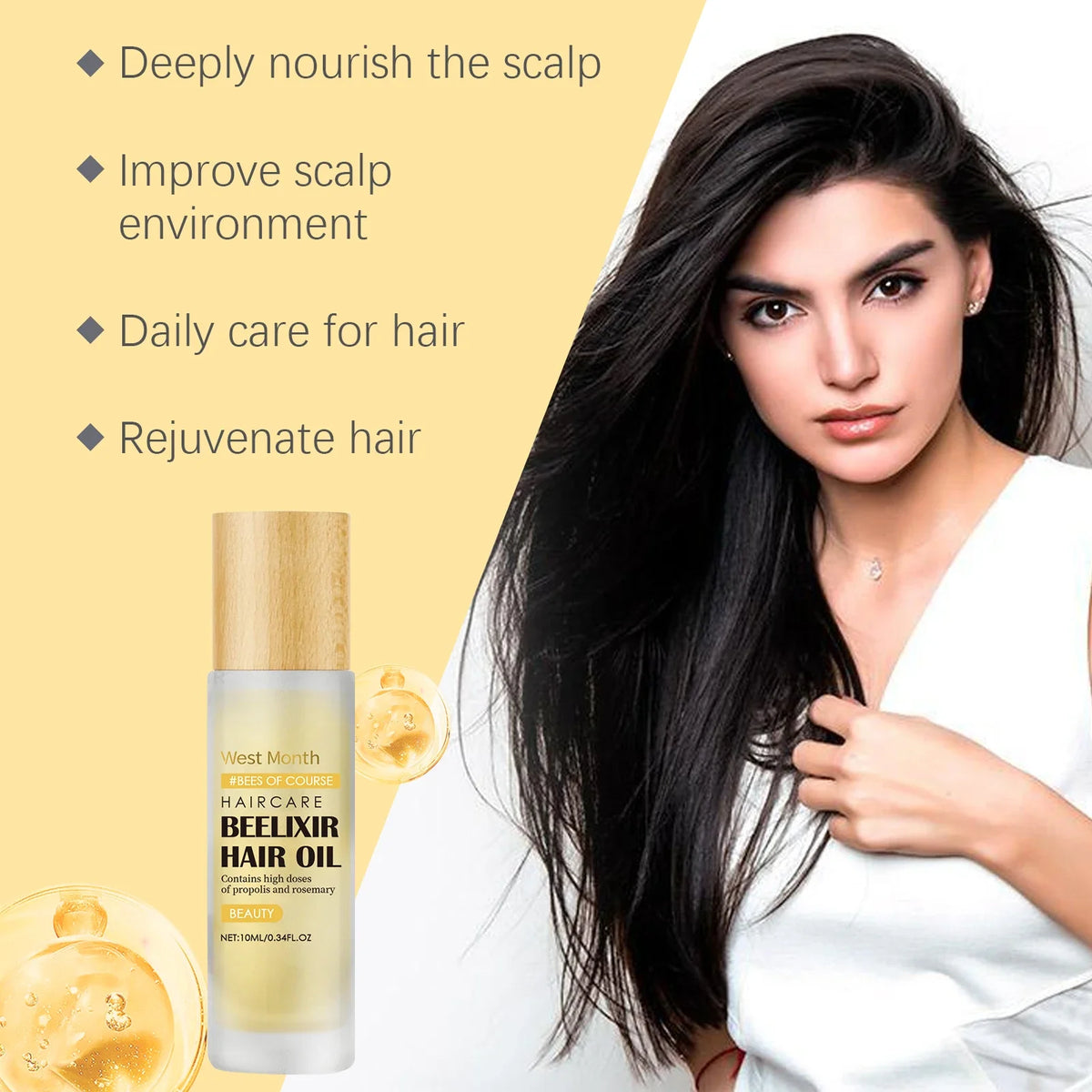 WEST MONTH Honey Hair Oil – Nourishing Scalp & Hair Treatment