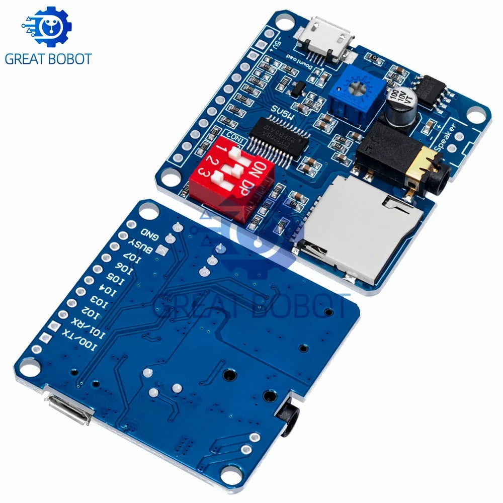 DY-SV5W 5W MP3 Voice Playback Module – UART I/O SD Arduino