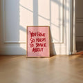 Retro Canvas Wall Art Print – You Have So Much To Smile About