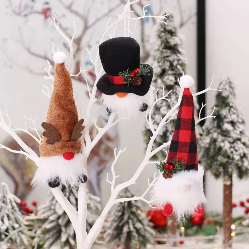 Christmas LED Gnome Plush Doll Pendant | Xmas Tree Ornament