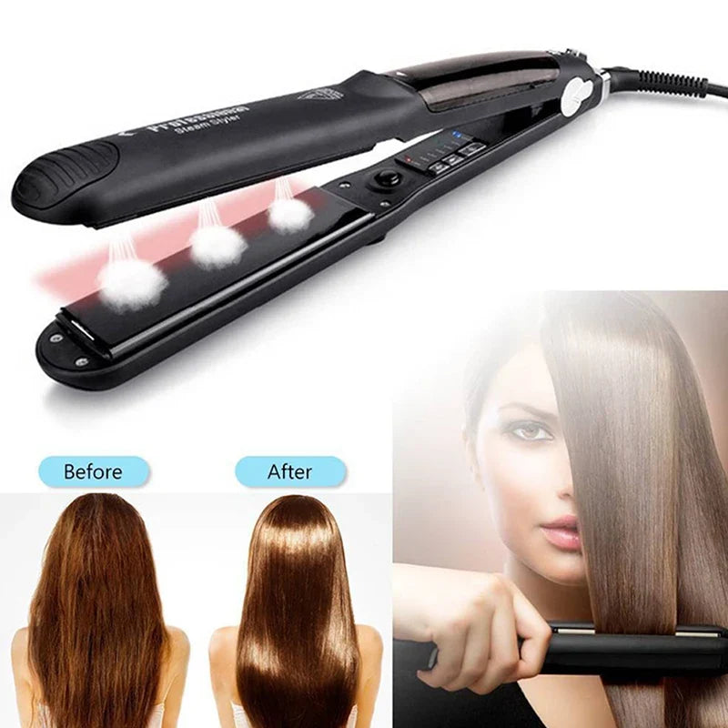 URGGU Steam Ceramic Hair Straightener – LED & PTC Plate