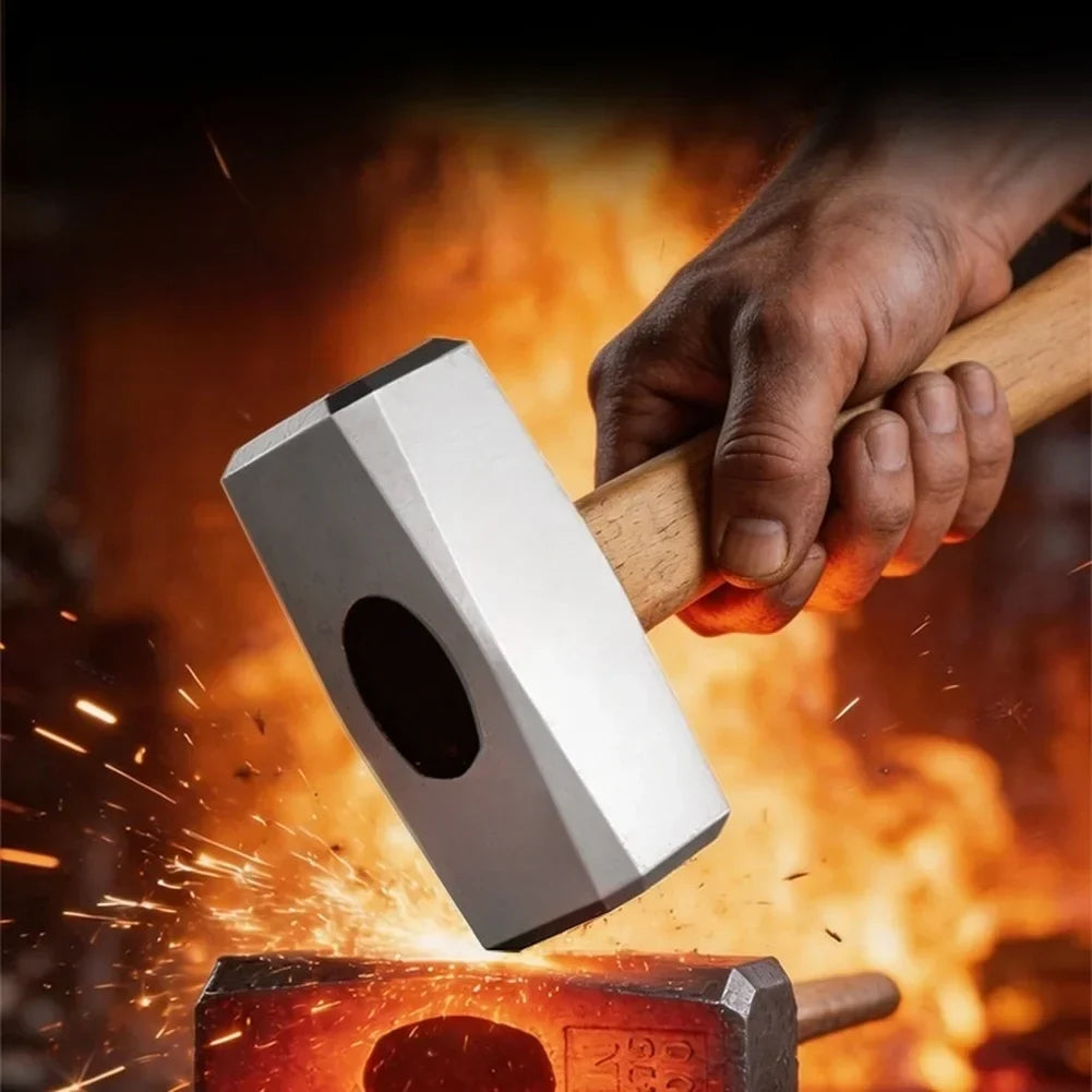 Heavy Duty Masonry Hammer | Chromium Vanadium Steel Wooden Handle