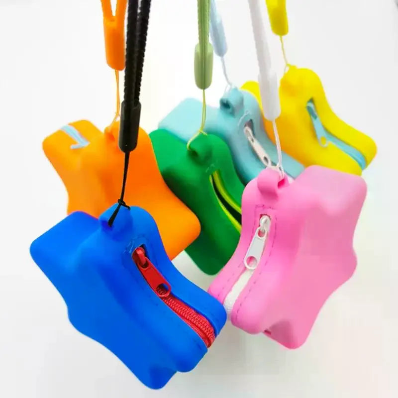 Starfish Silicone Coin Purse | Zipper Mini Storage Bag