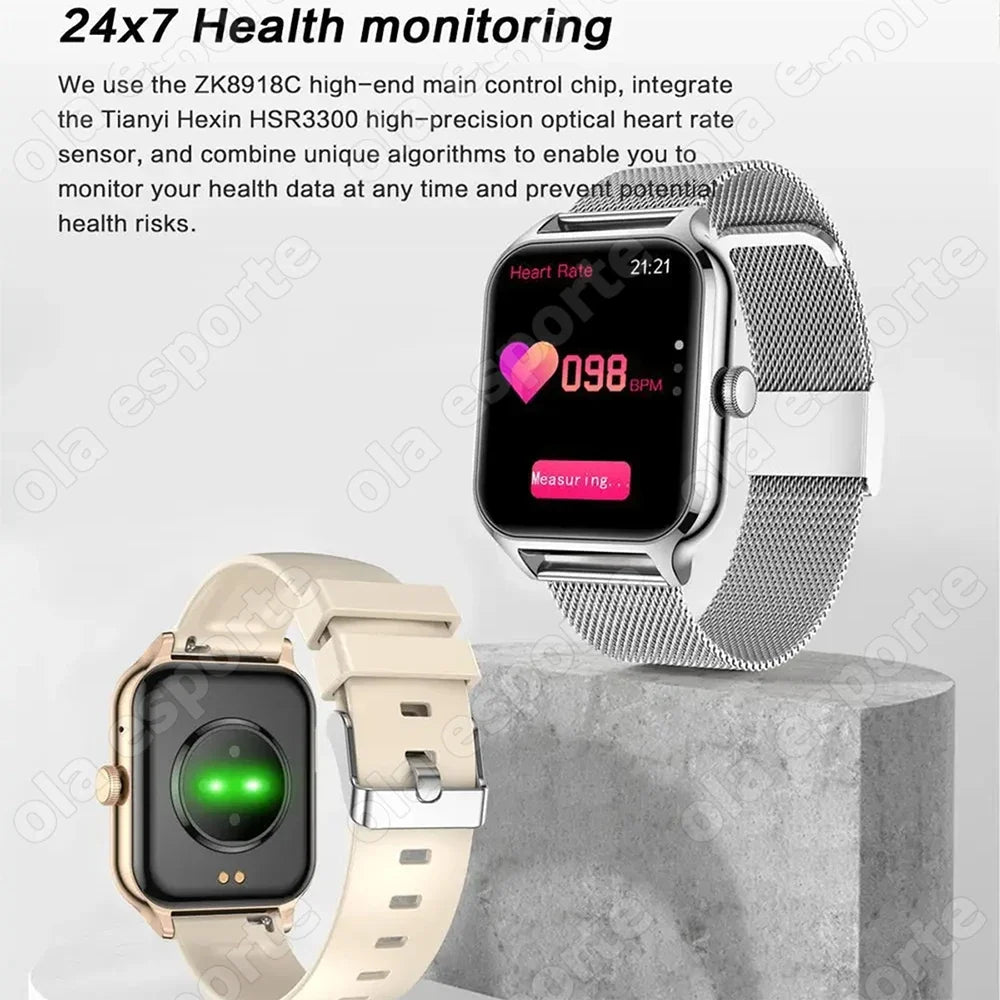 Smart Watch 2.01" HD Bluetooth Call Fitness Tracker Men Women