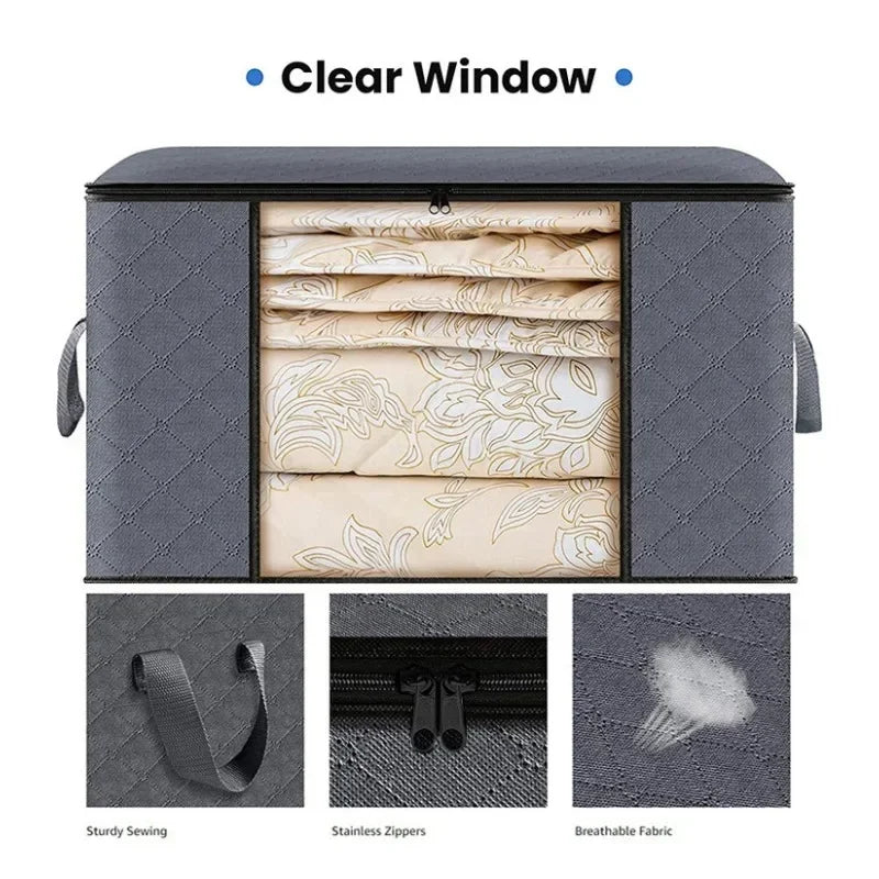 Foldable Blanket & Clothes Storage Bags | 3-Layer Non-Woven