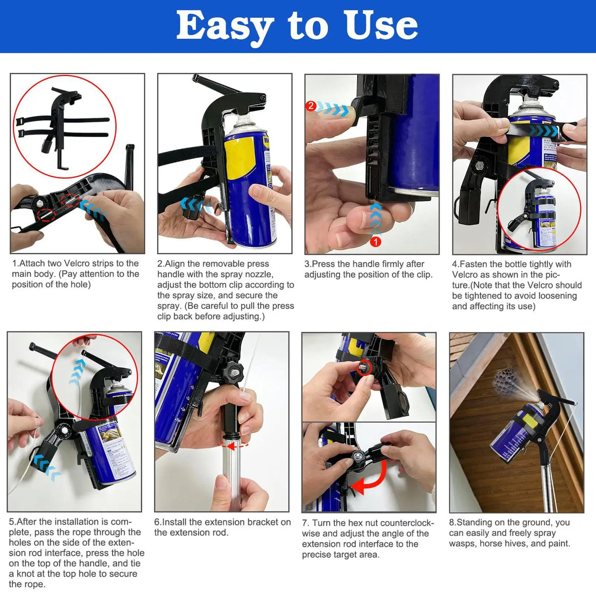 Telescopic Spray Can Extension Pole – Adjustable Painting Wand