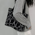 Cute Cartoon Cat Canvas Tote Bag Women Fashion Shoulder Casual