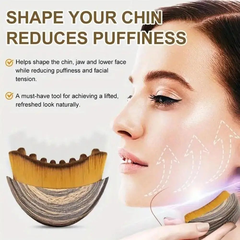 Chin & Jawline Contour Massage Brush – Face Sculpting Tool