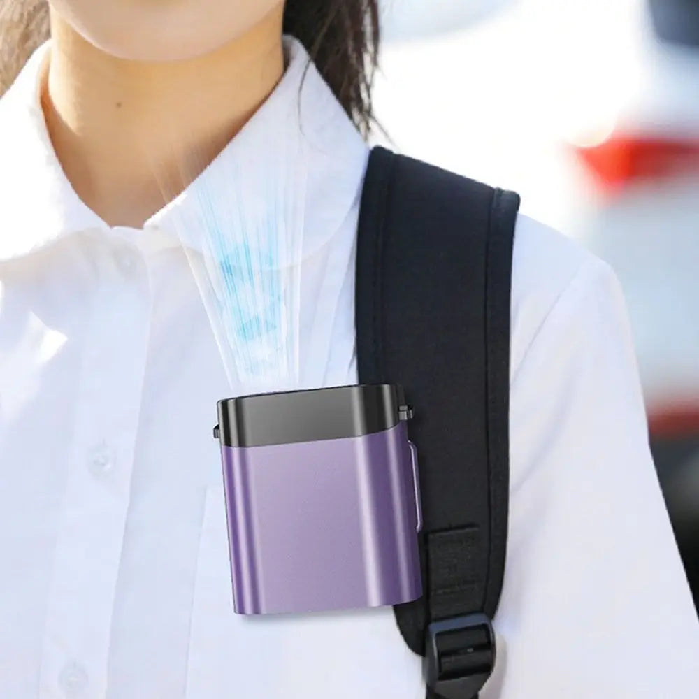 Hands-Free Waist Clip & Neck Fan – Rechargeable LED Mini Fan