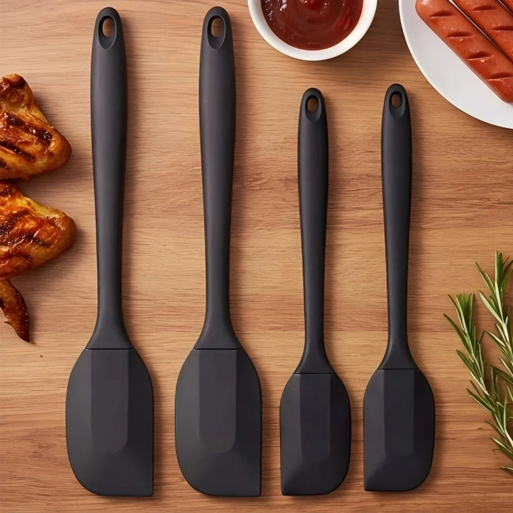 4-Piece Silicone Spatula Set – Heat-Resistant Baking Tools